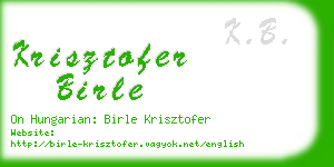 krisztofer birle business card